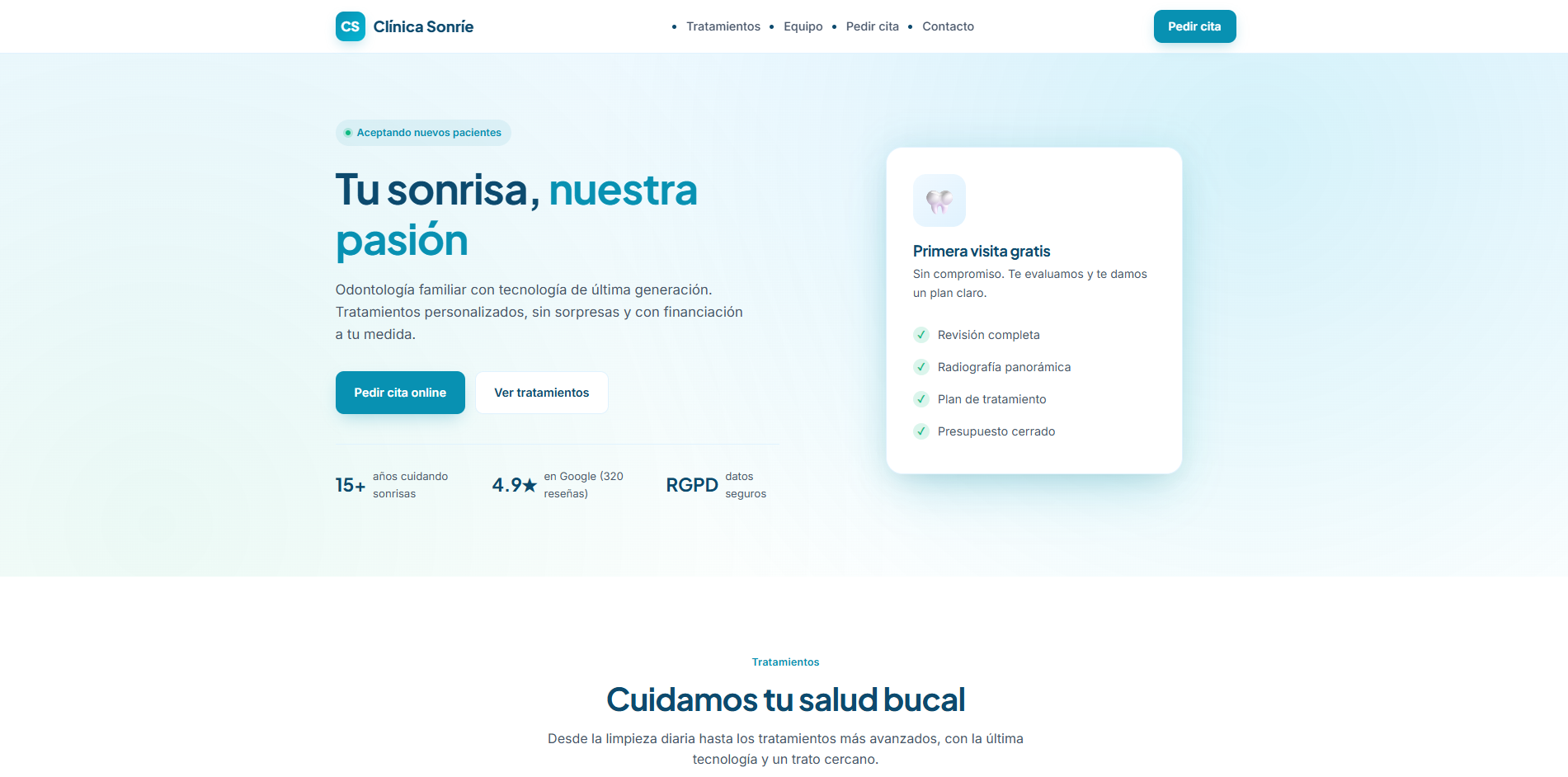 Clínica demo preview